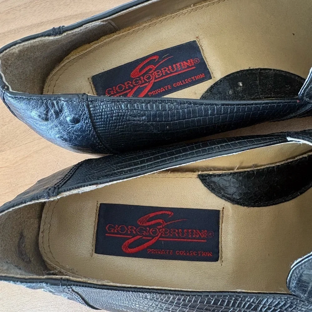 Giorgio Brutini Private Collection Genuine Snake Skin Loafers 9M